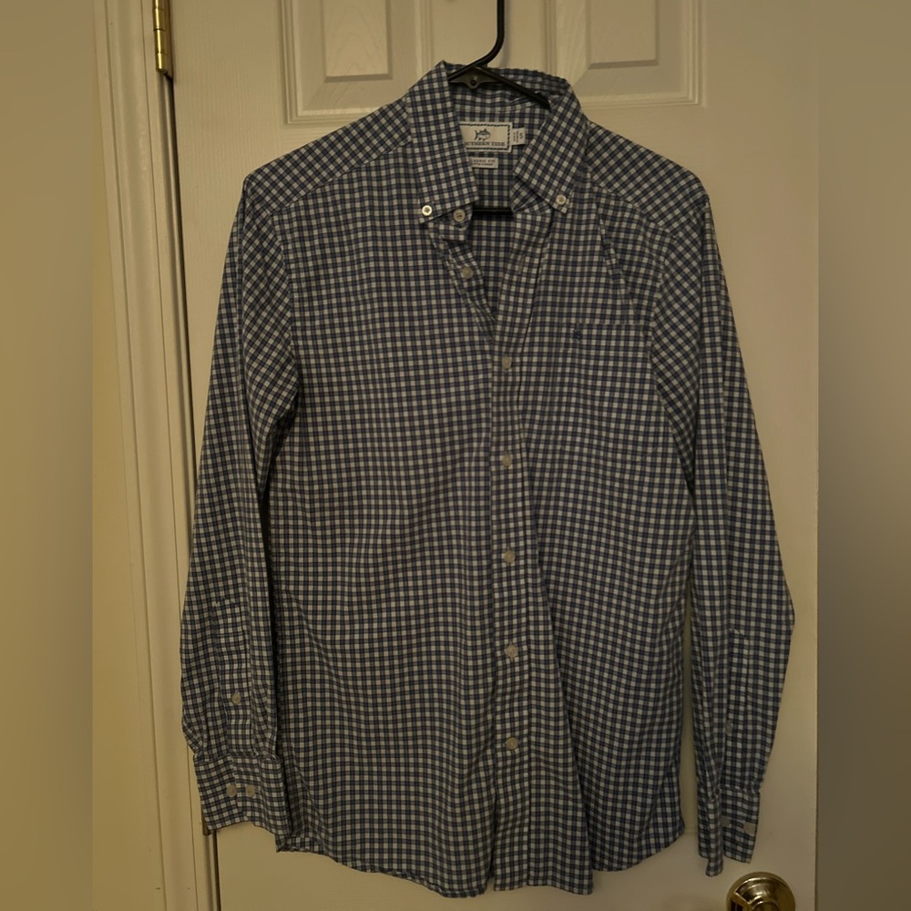 Southern Tide Blue&White button down. Sz. S